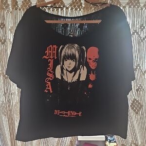 Hot Topic Deathnote Slouchy Crop Top